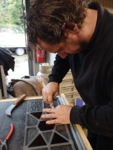 Glas in lood bewerking