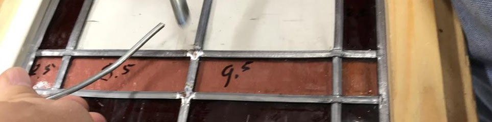 glas in lood bewerking met soldeer