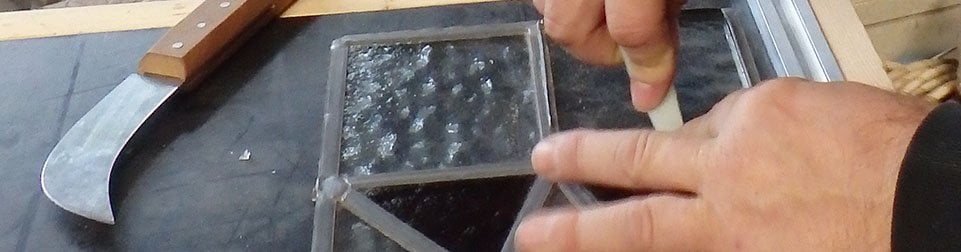 glas in lood met glassnijder