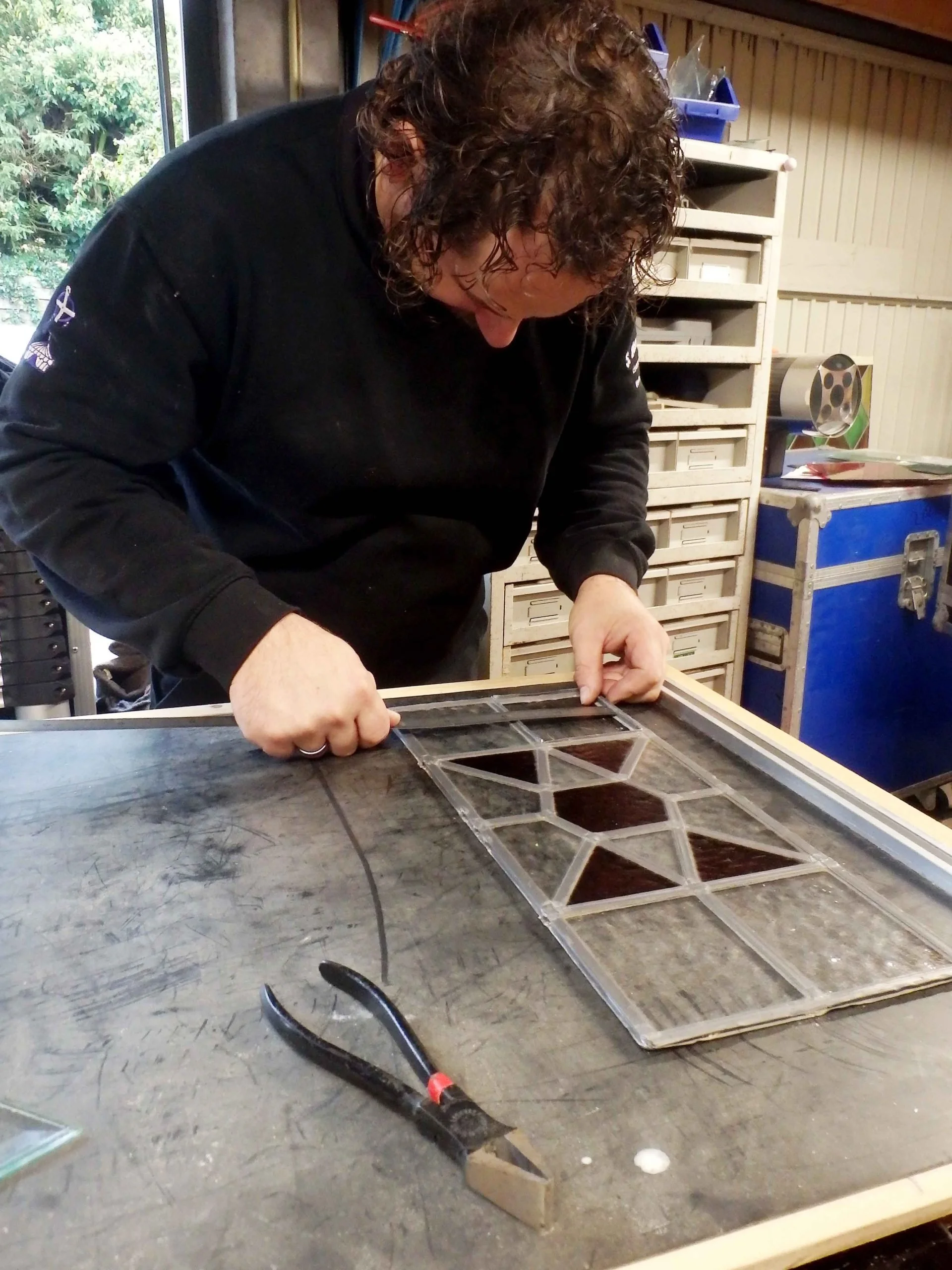 glas in lood bewerking